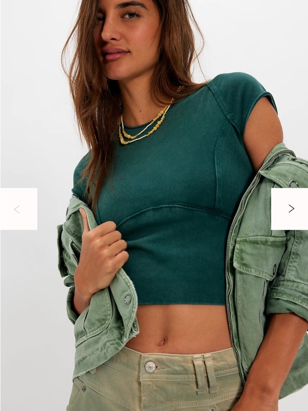Free people protagonist cap sleeve tee in rainforest